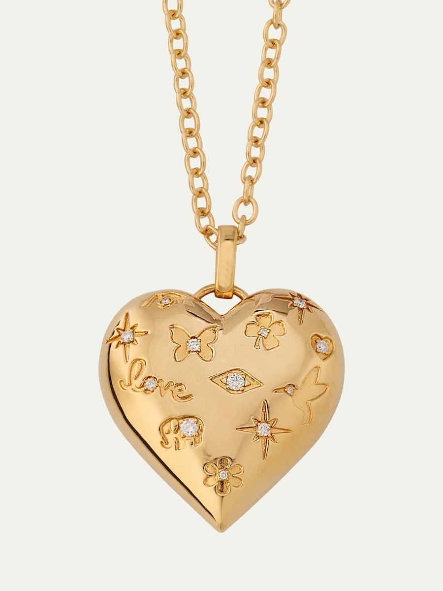 Puffy Icon Heart Charm - 1