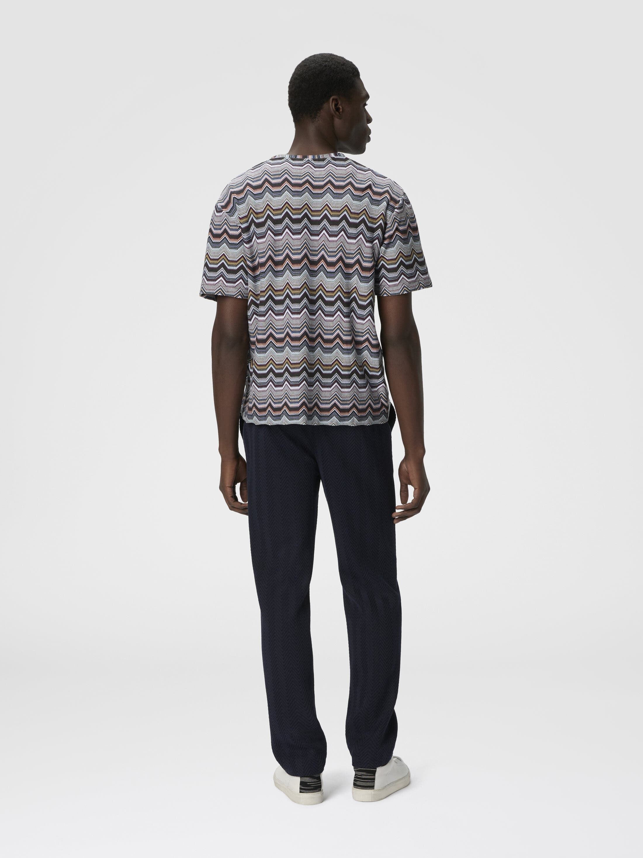 Missoni Crew Neck T-shirt With Geometric Zigzag in Multicoloured at Nordstrom - 3
