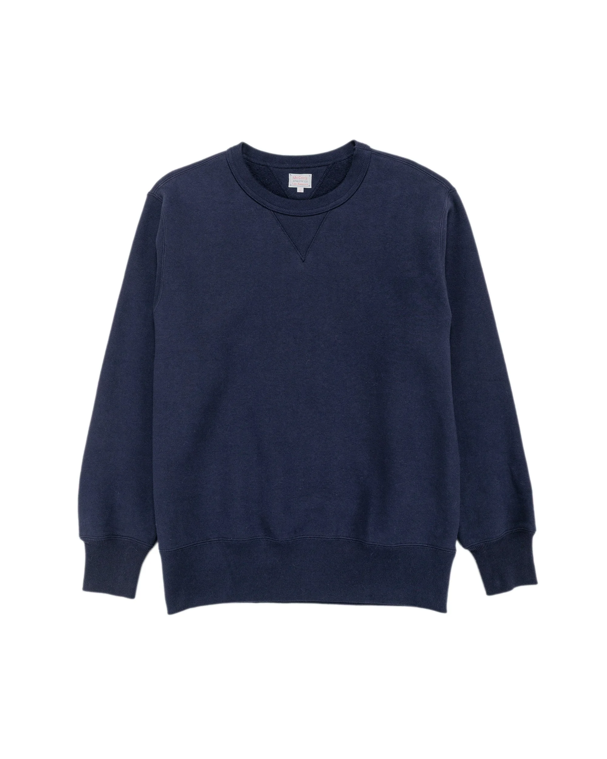 The Real McCoy’s MC24113 10 Oz. Loopwheel Crewneck Sweatshirt Navy - 1