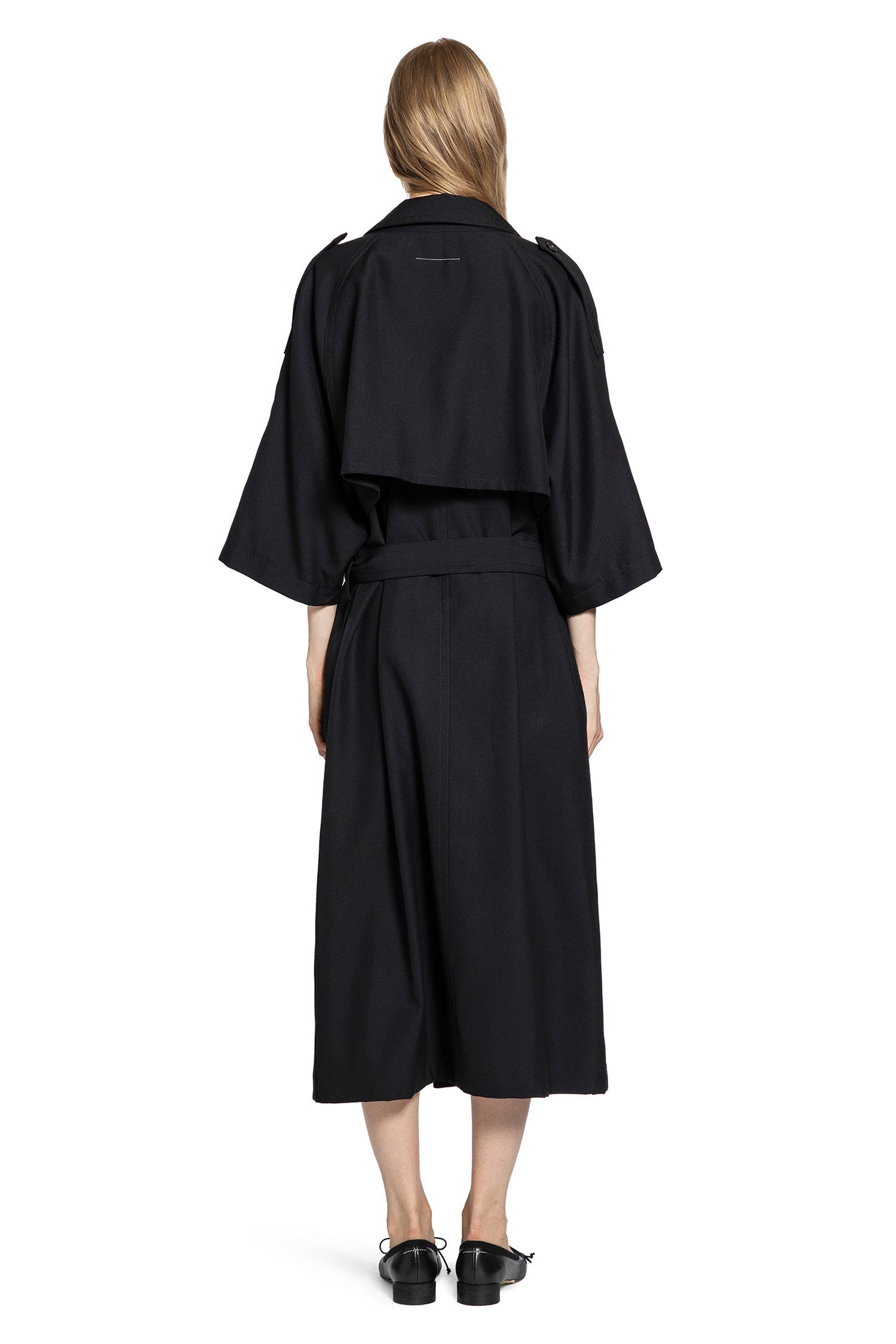 Mm6 Maison Margiela Woman Black Coats - 4