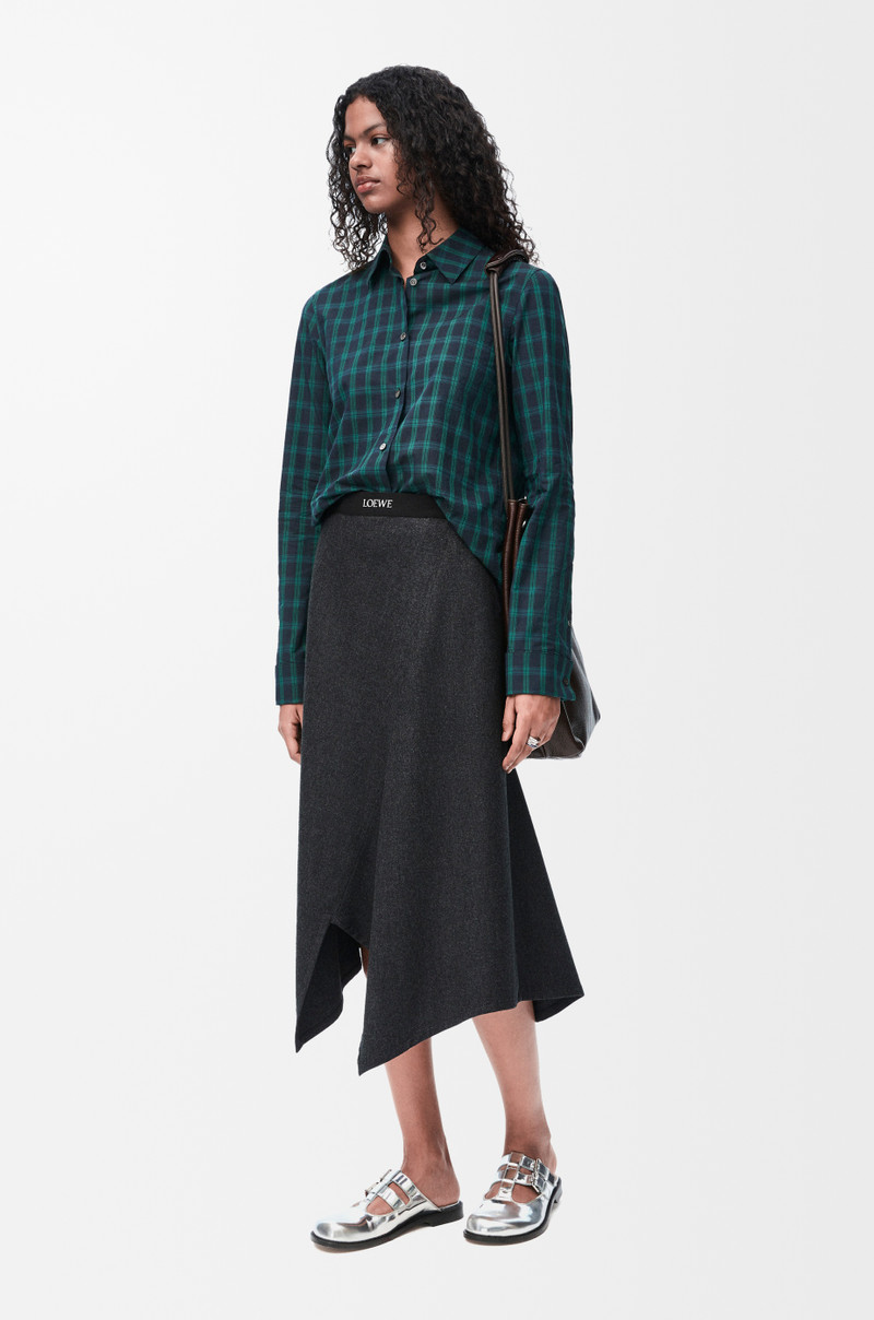 Loewe Asymmetric skirt in wool and cashmere outlook