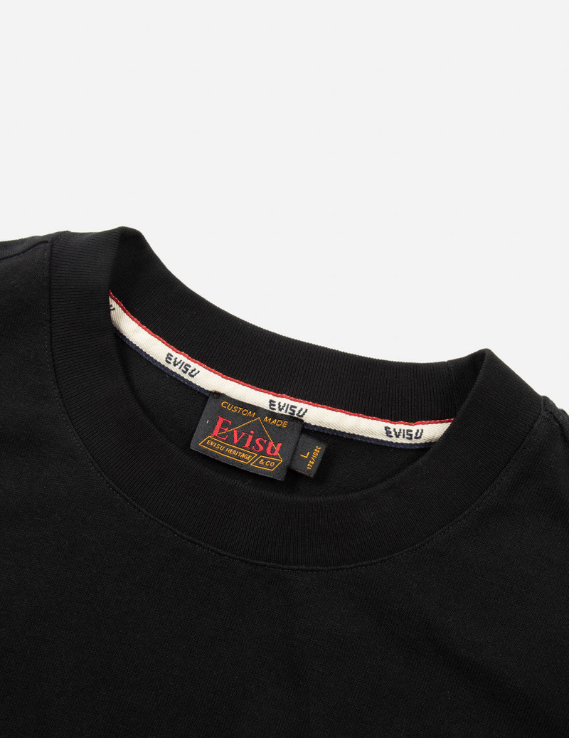 SEAGULL-PRINT DENIM POCKET RELAX FIT T-SHIRT 9