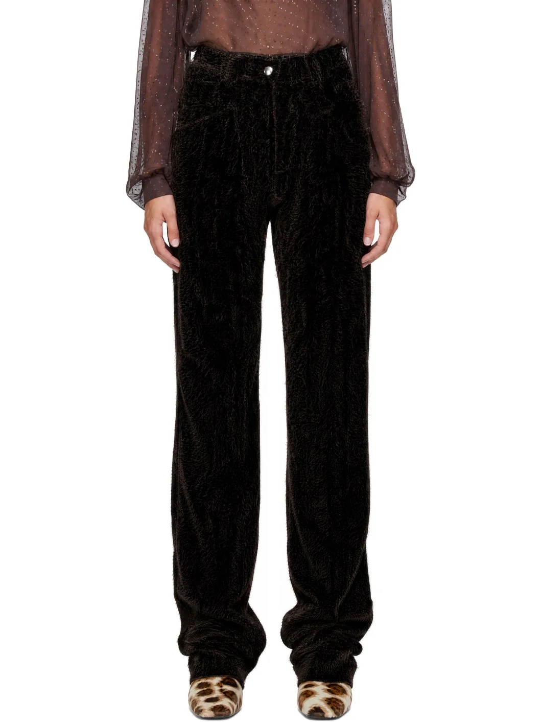 Black & Brown Cassowary Trousers - 1