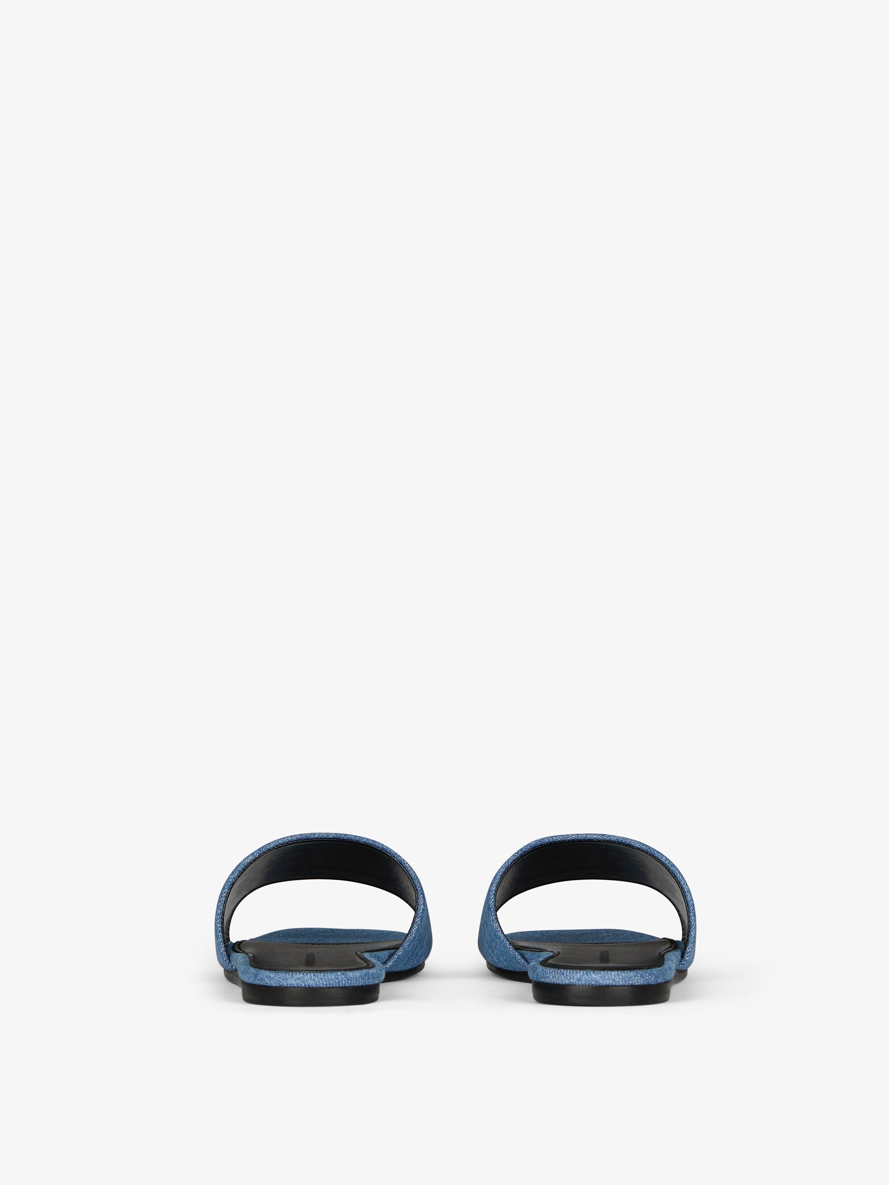 4G FLAT MULES IN DENIM - 6