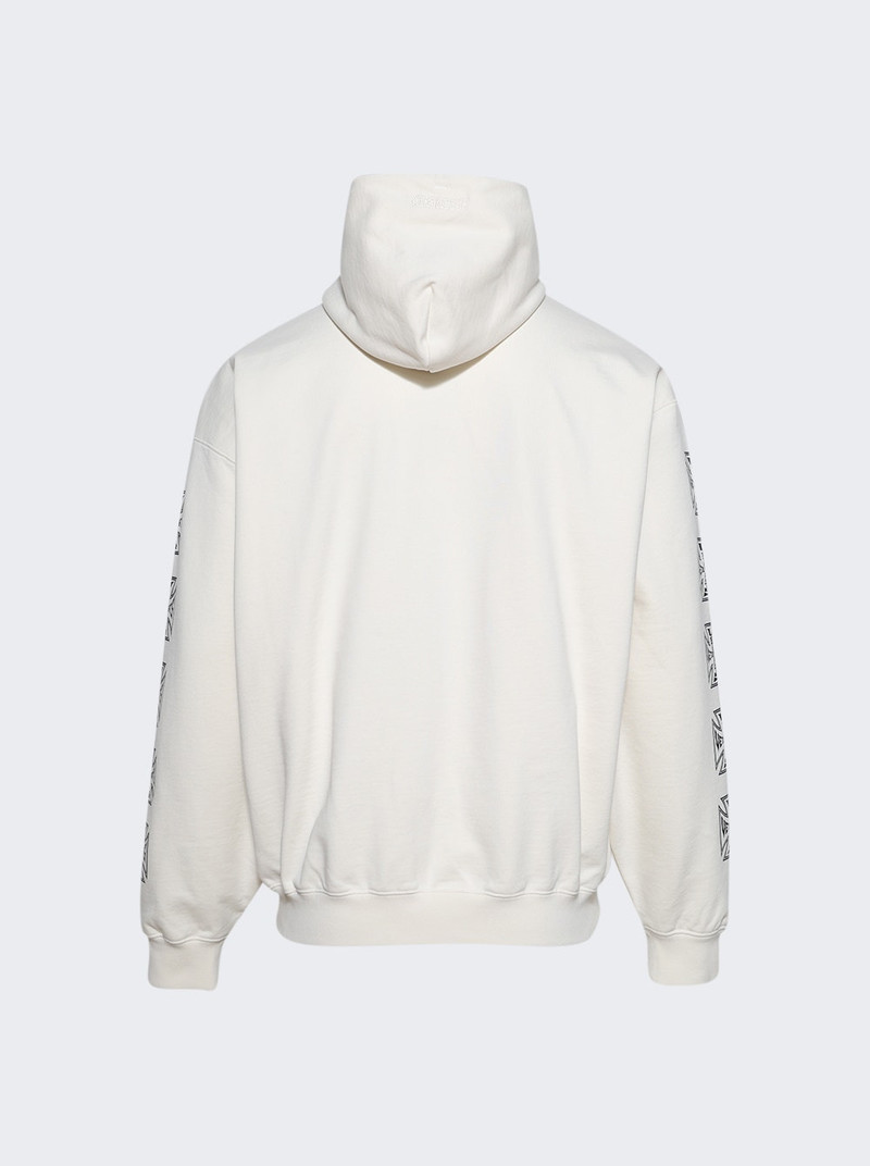VETEMENTS Biker Cross Sleeves Zip-up Hoodie Vanilla outlook