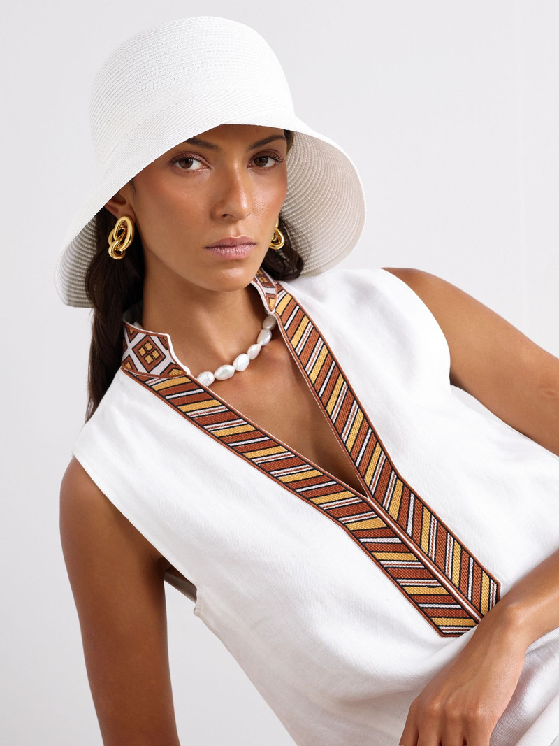 Loro Piana Veronica straw hat White outlook