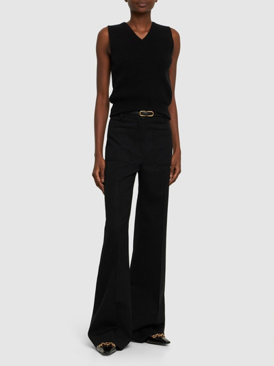 Victoria Beckham Alina wool blend flared pants outlook