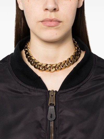 BALENCIAGA antique-effect chain necklace outlook