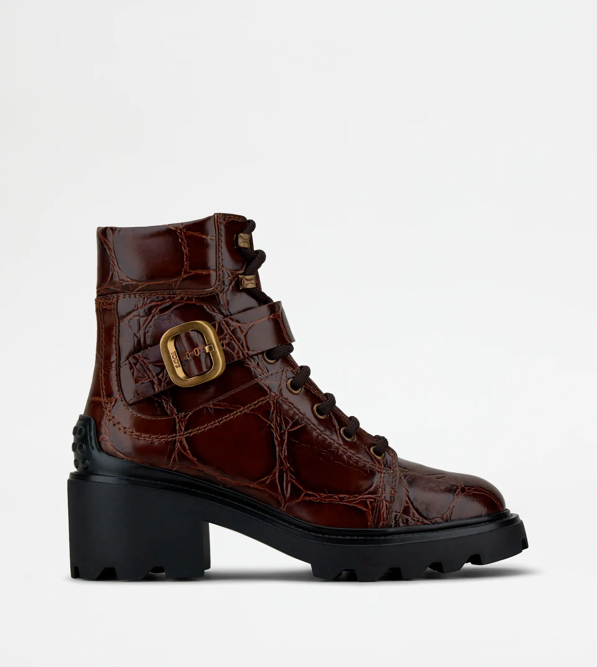 ANKLE BOOTS IN LEATHER - BROWN - 1