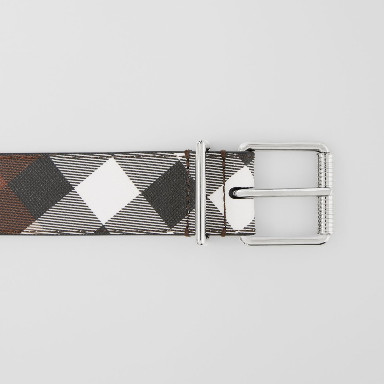 Check and Leather Belt - 2