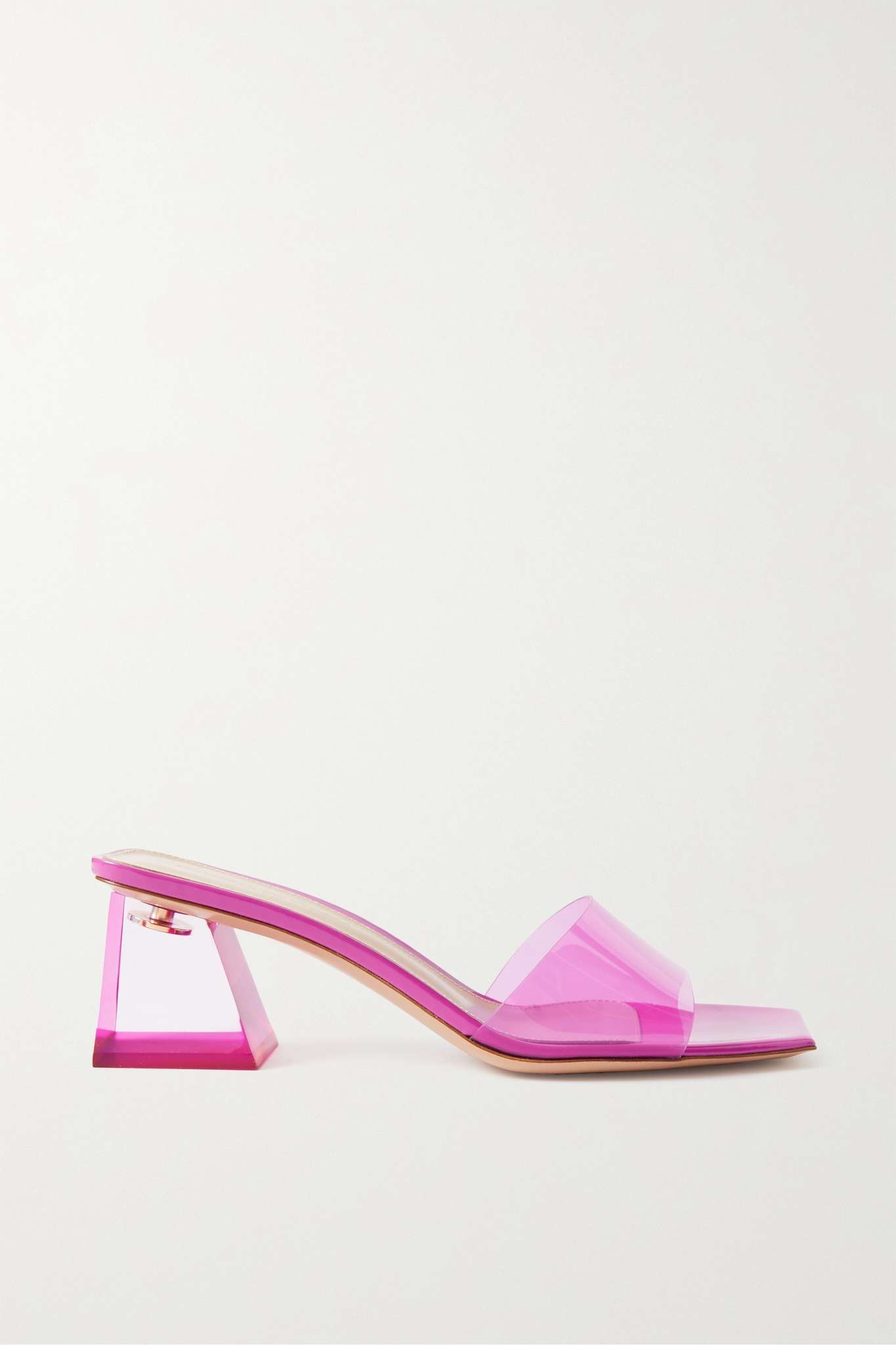 Gianvito Rossi Elle Embellished Mules in Pink