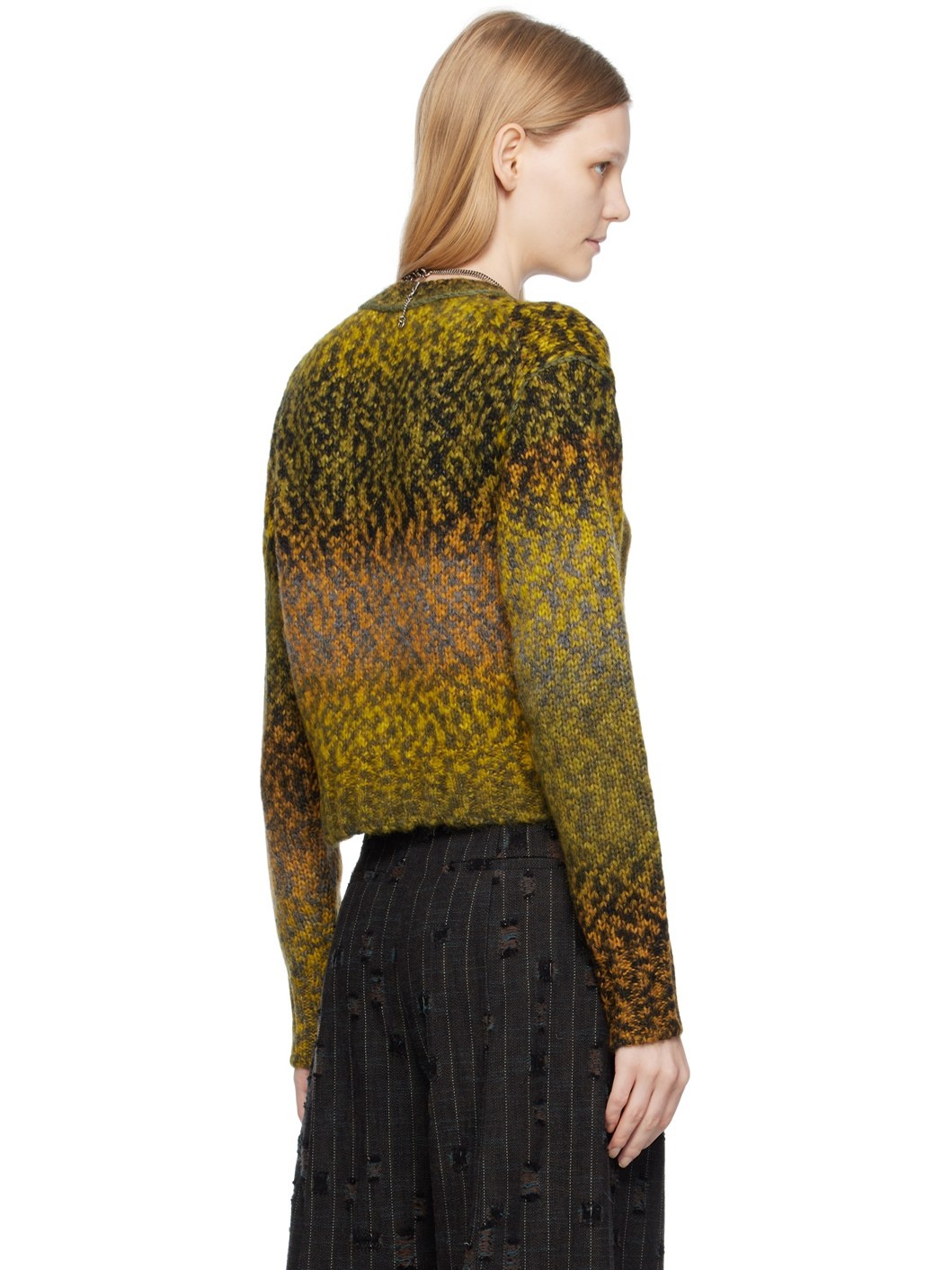 Multicolor Gradient Pixelated Sweater - 3