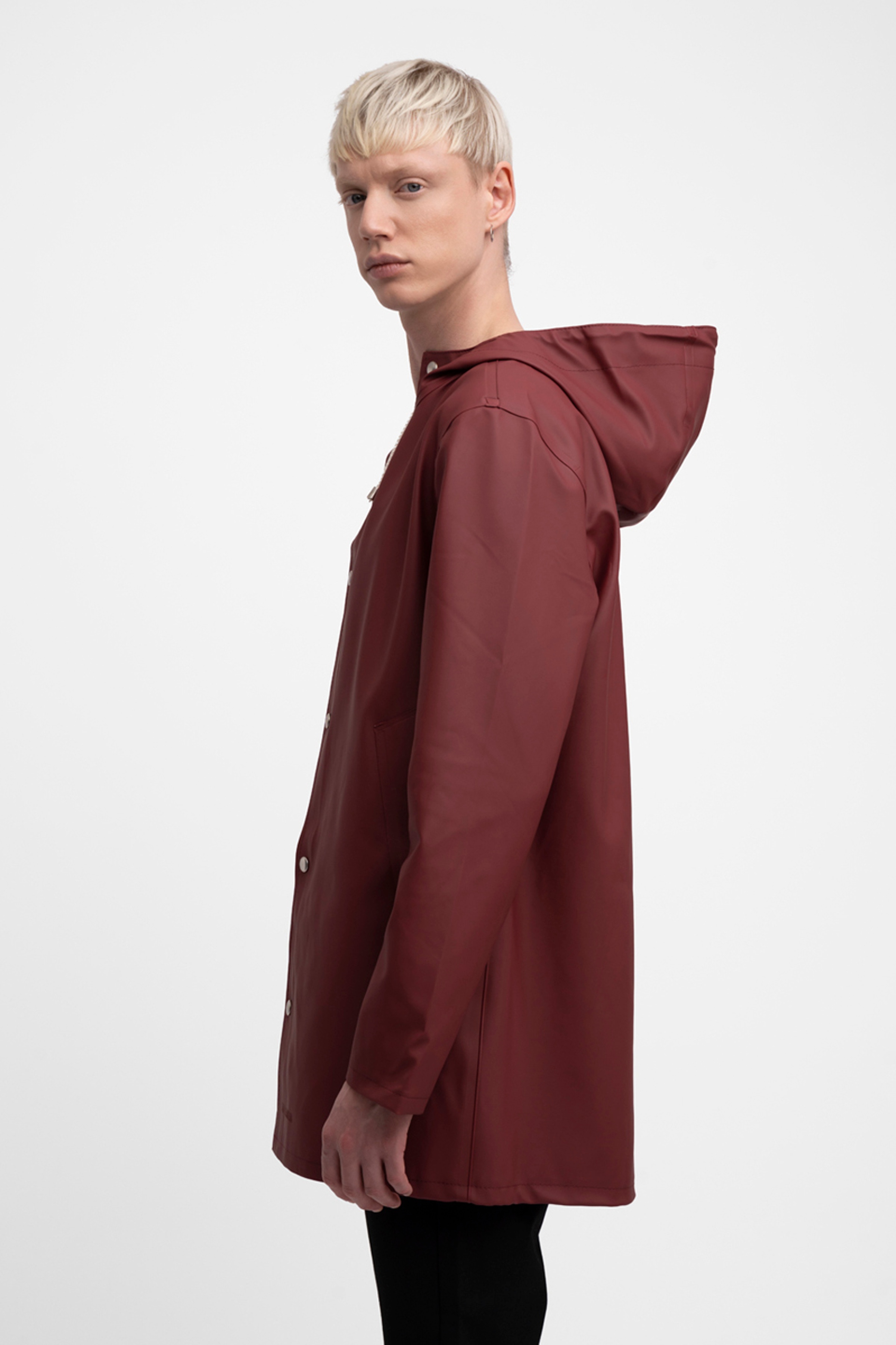 Stockholm Raincoat Burgundy - 8