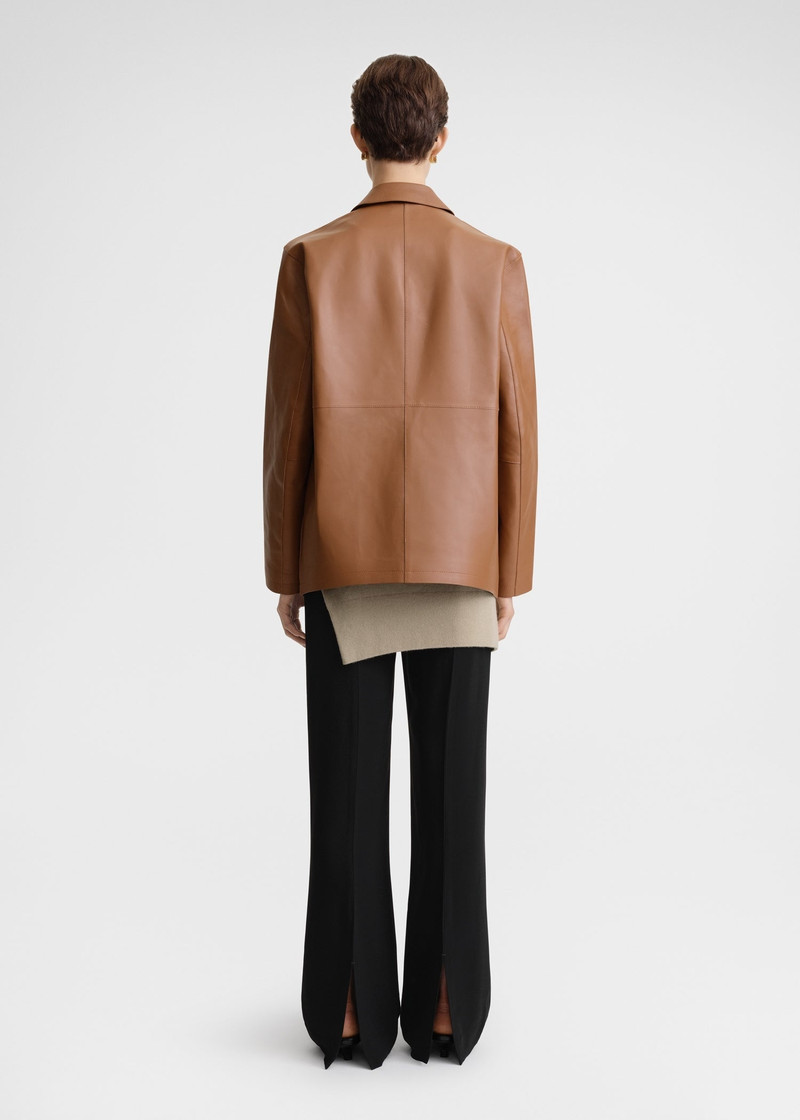 Clean leather jacket tan 4