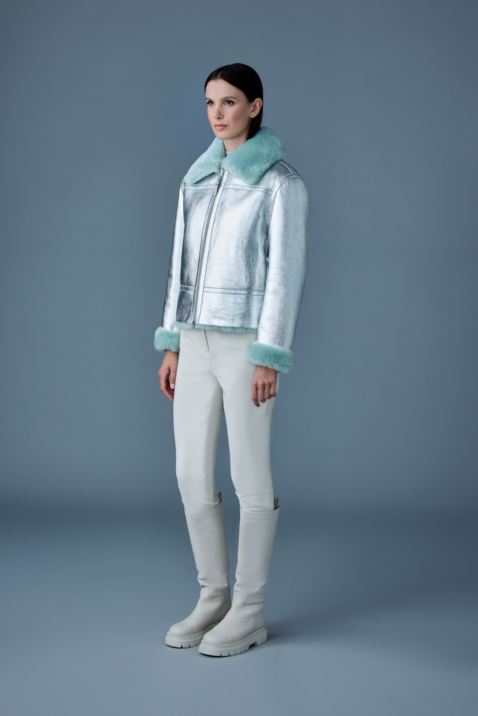 BETTY 2-in-1 reversible leather shearling jacket - 3
