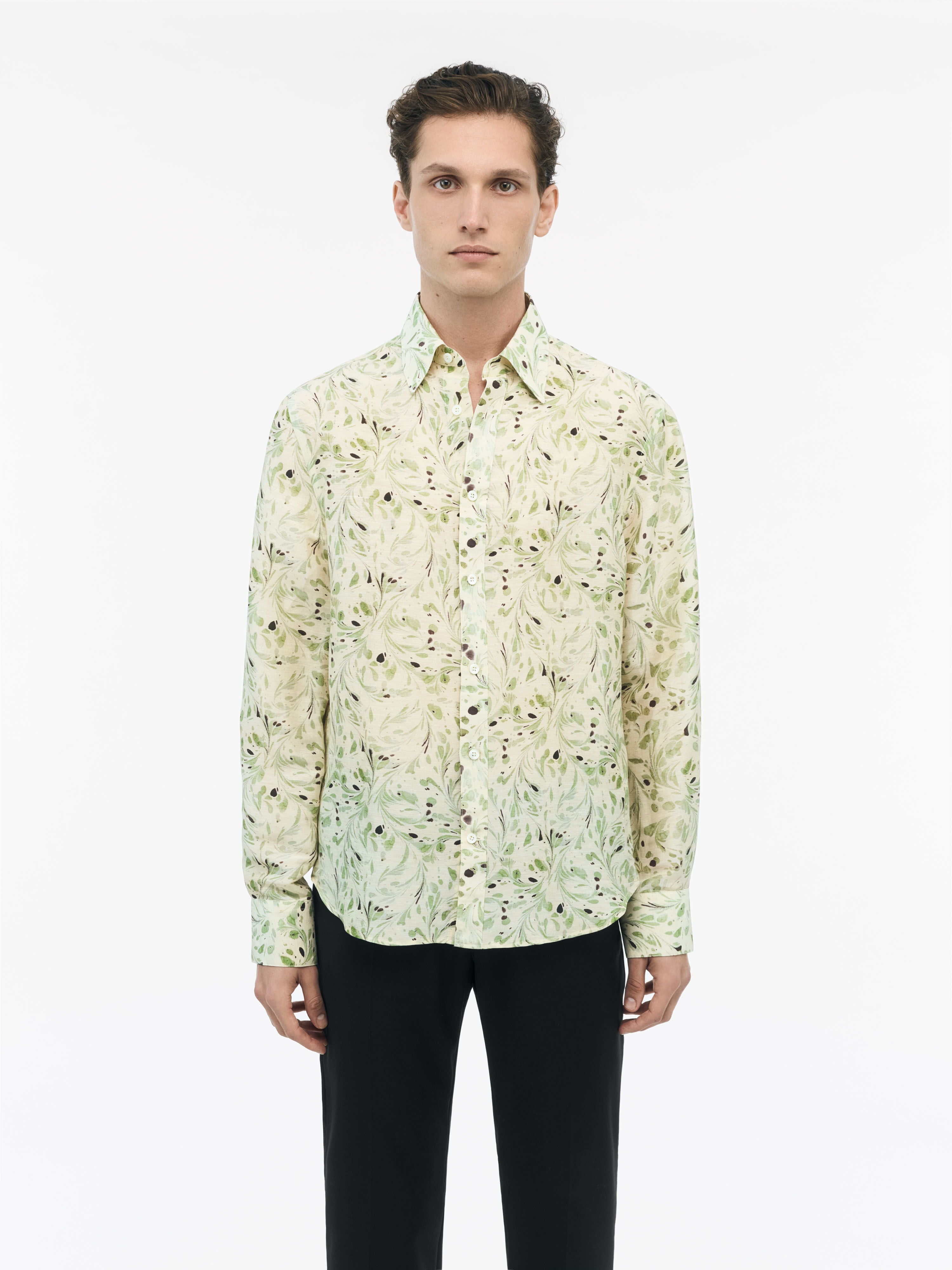 Bennett Linen Print Shirt - 3
