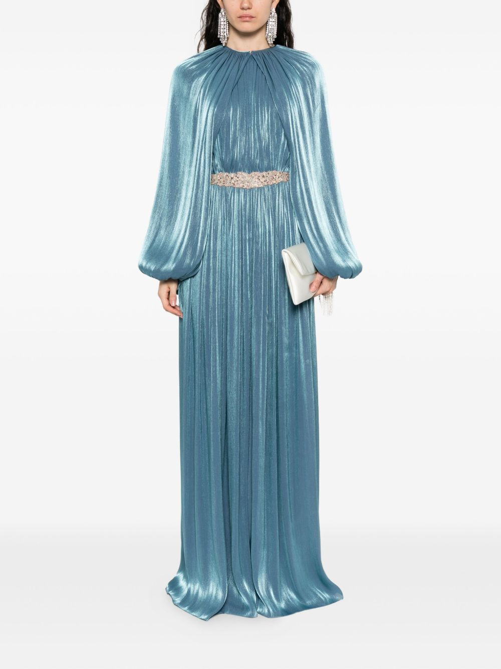 Jazmin embellished-pleated maxi dress - 2