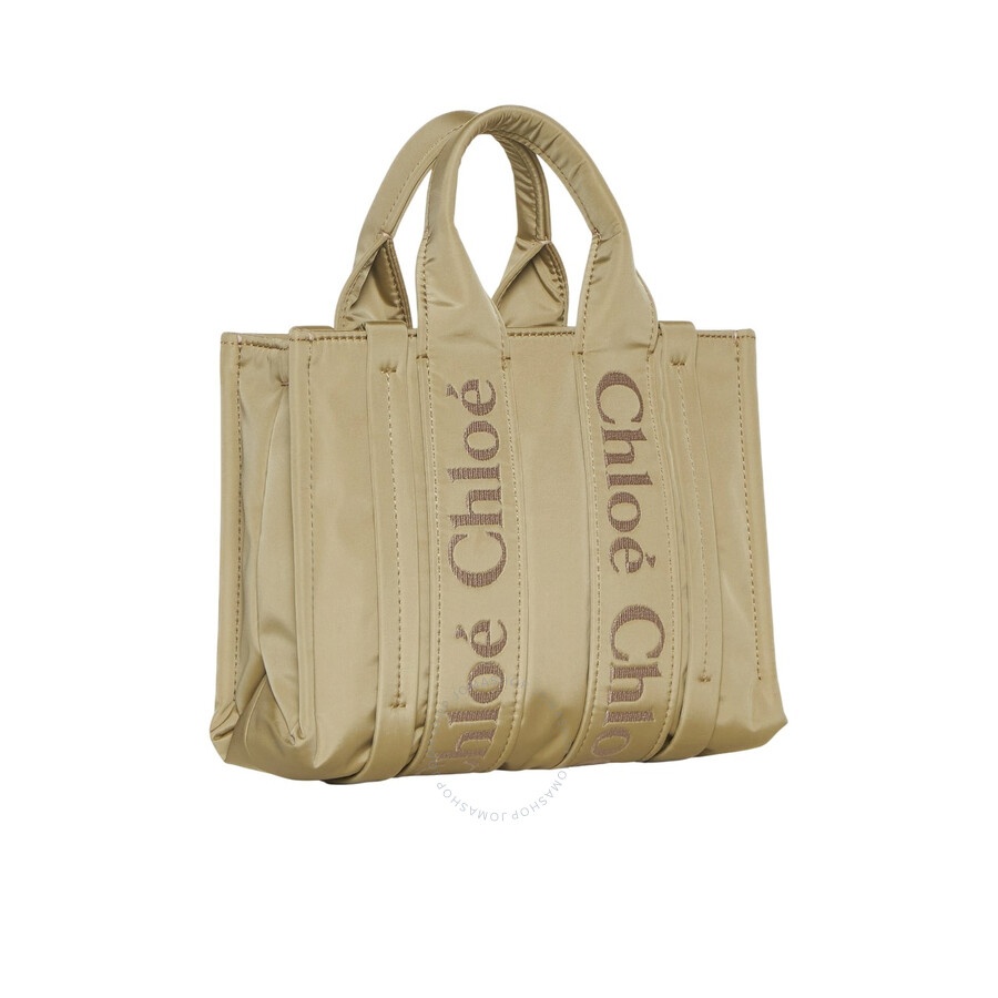 Chloe Woody Logo Small Nylon Tote Bag - 2