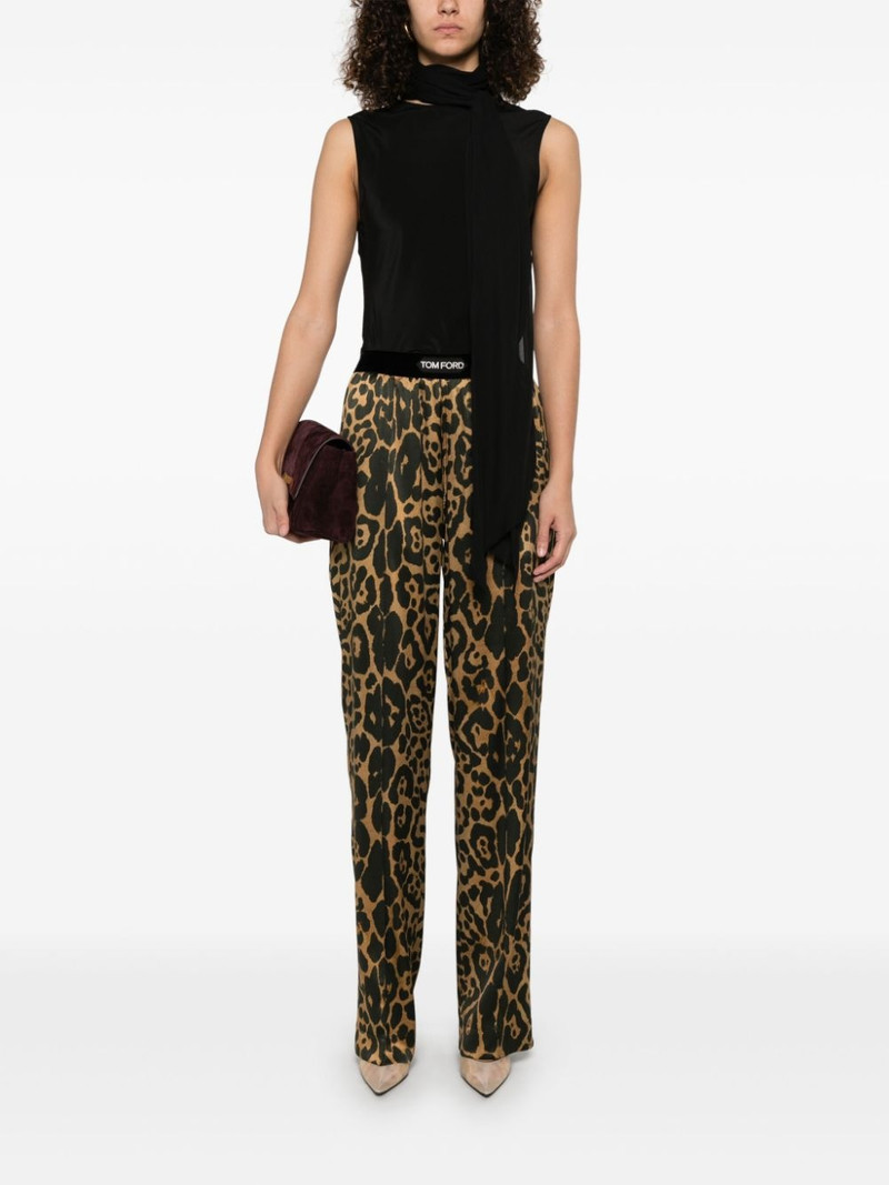 TOM FORD Silk Leopard Pants outlook