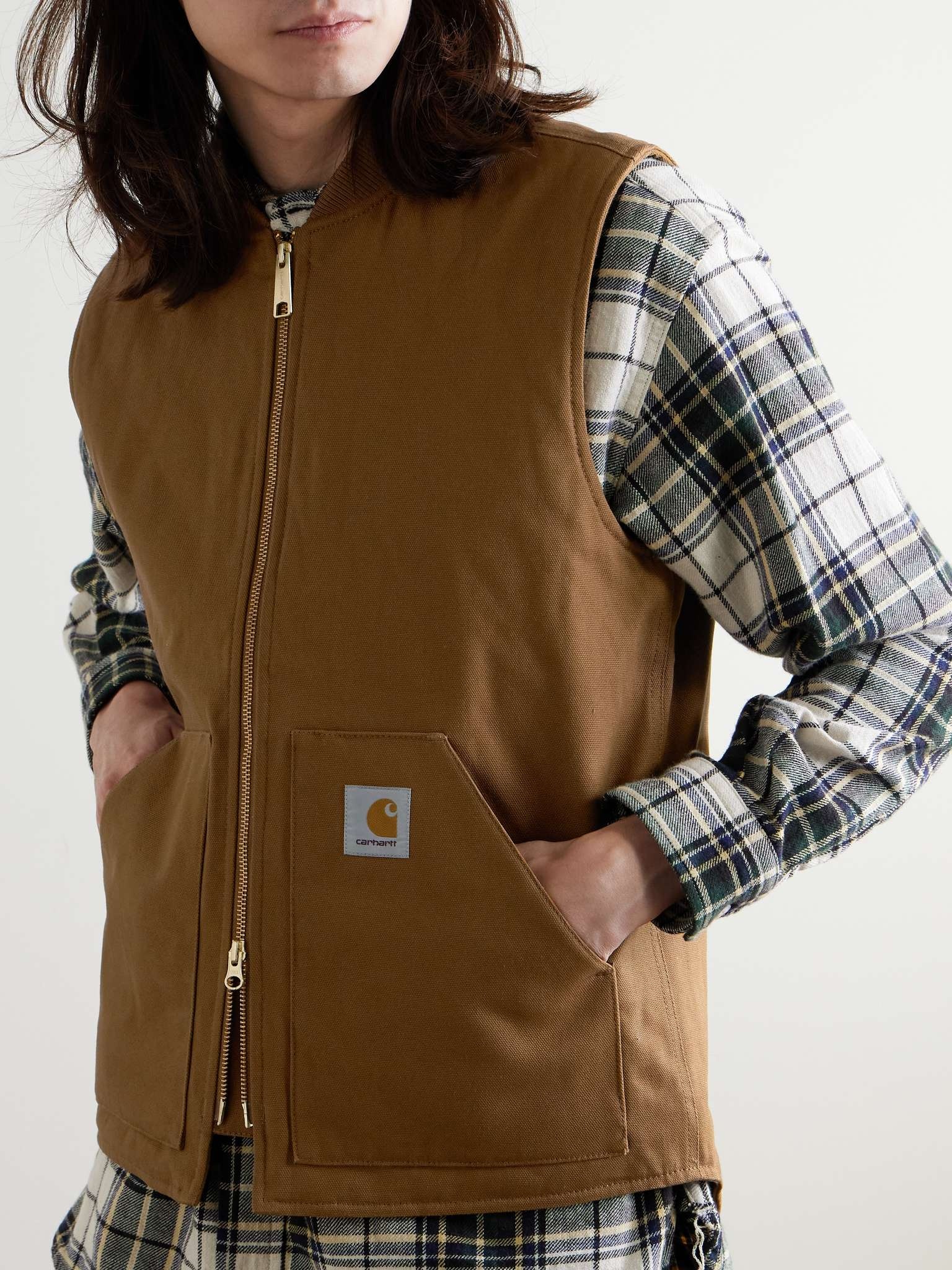 Logo-Appliquéd Cotton-Canvas Gilet - 4