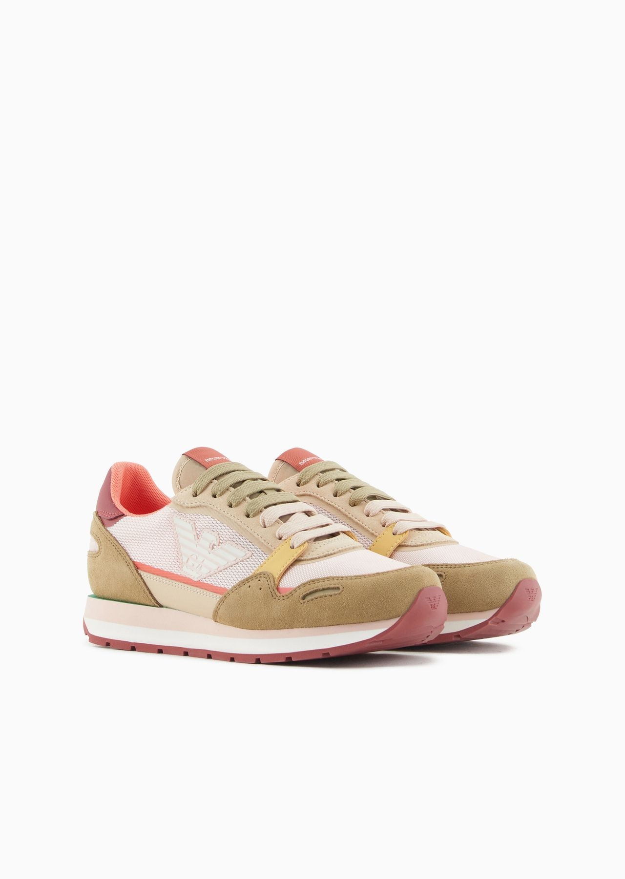 Mesh sneakers with suede details and eagle patch - 3
