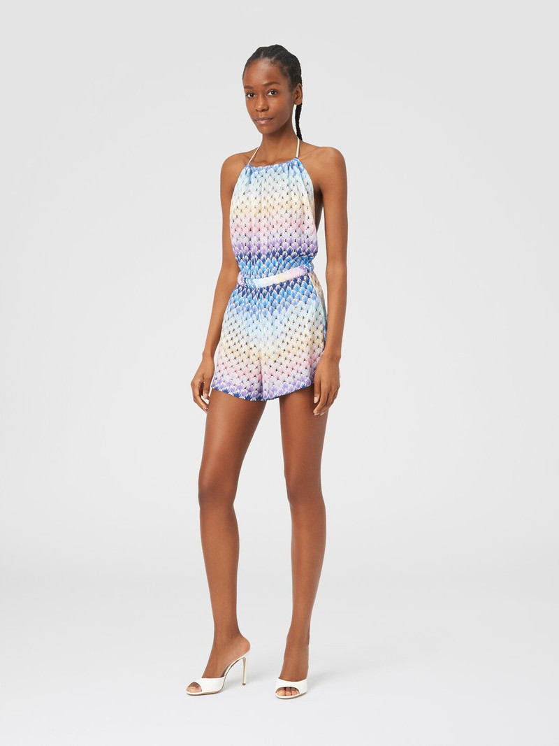 Missoni Short jumpsuit in dégradé lace-effect viscose with lurex outlook