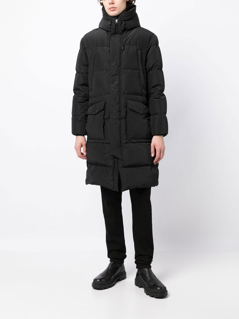 Herno panelled down mid coat outlook