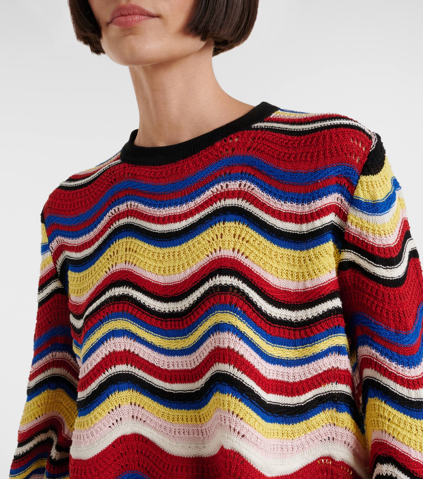 Chevron crochet cotton top - 4