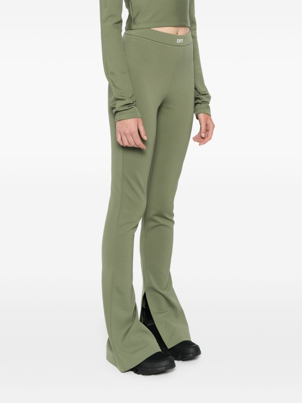logo-print bootcut leggings - 3