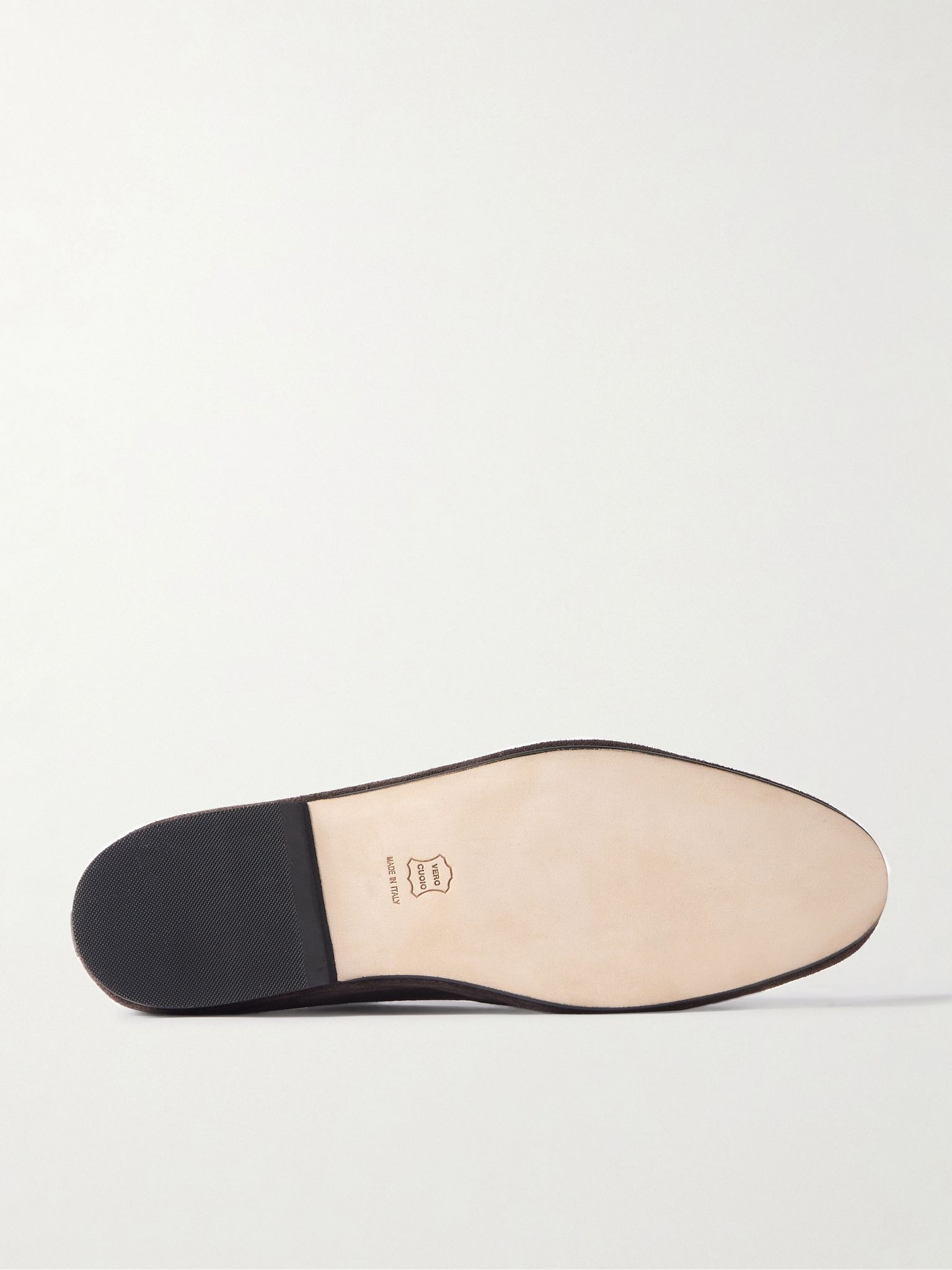 Marphy Tasselled Leather-Trimmed Suede Loafers Brown - 3