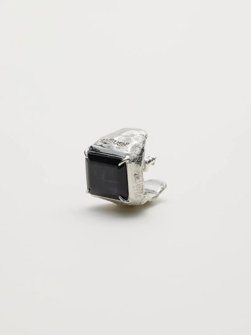 SMALL SQUARE CUT STONE EARRING - 1