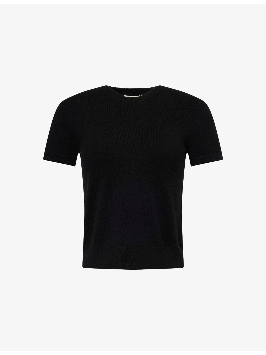 Short-Sleeves Round-Neck Stretch-Wool Blend T-Shirt - 1