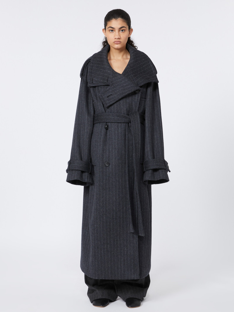 AROLD1234 Pinstriped trench coat in pure wool - RUNWAY 3