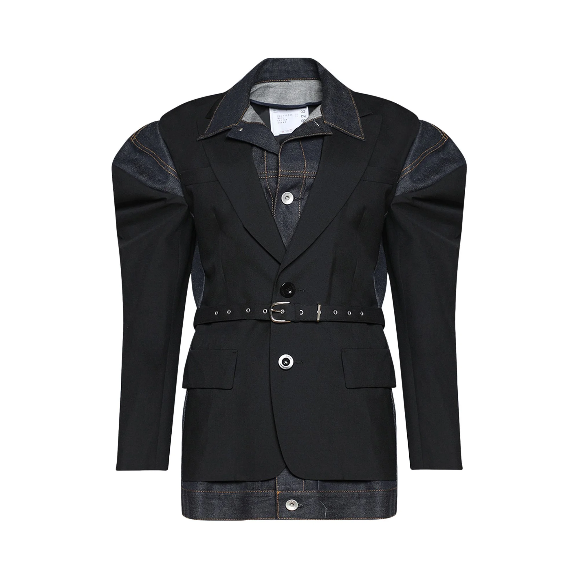 Sacai Suiting x Denim Jacket 'Black/Indigo' - 1