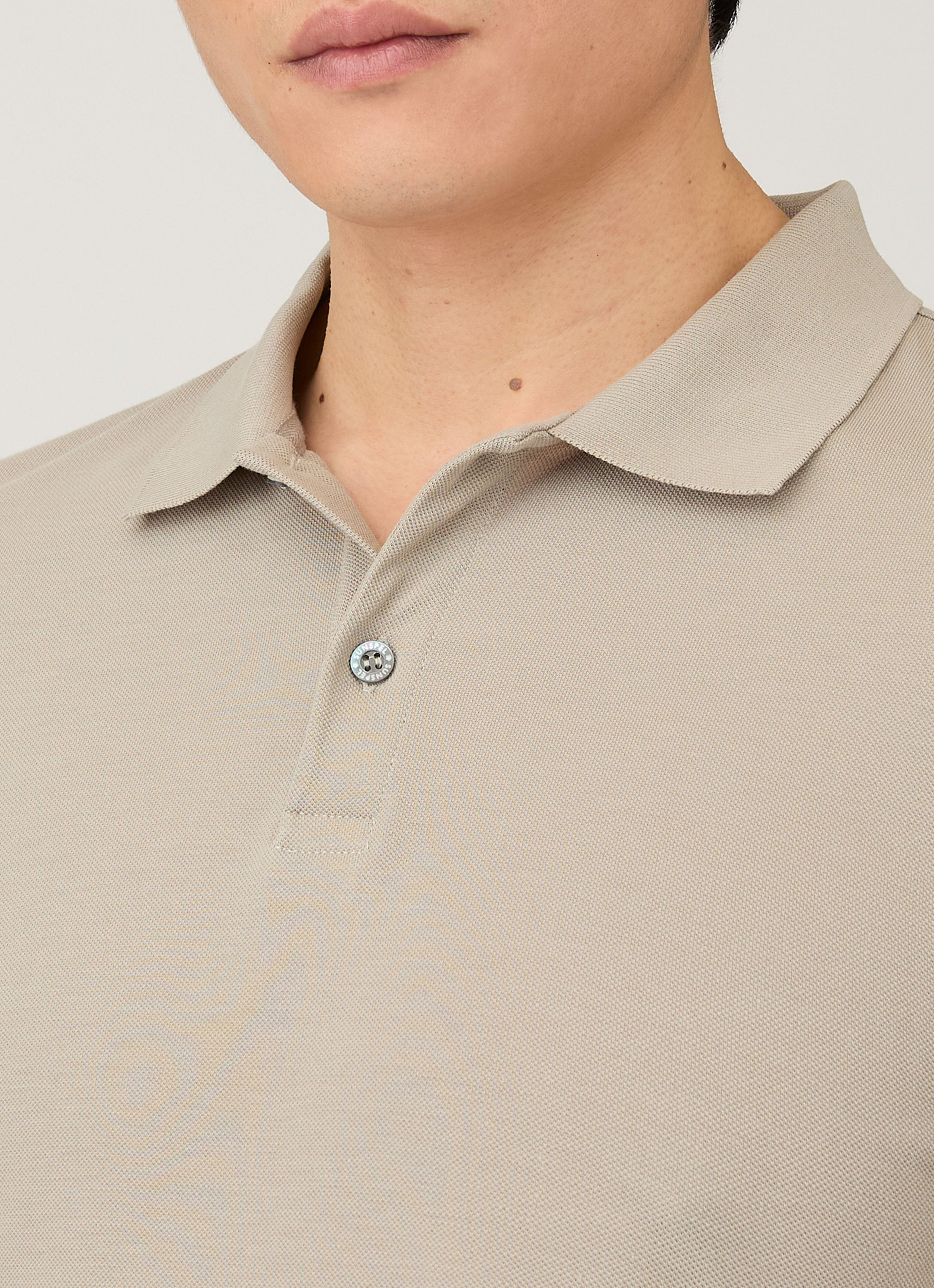 Long Sleeve Piqué Polo Shirt - 6