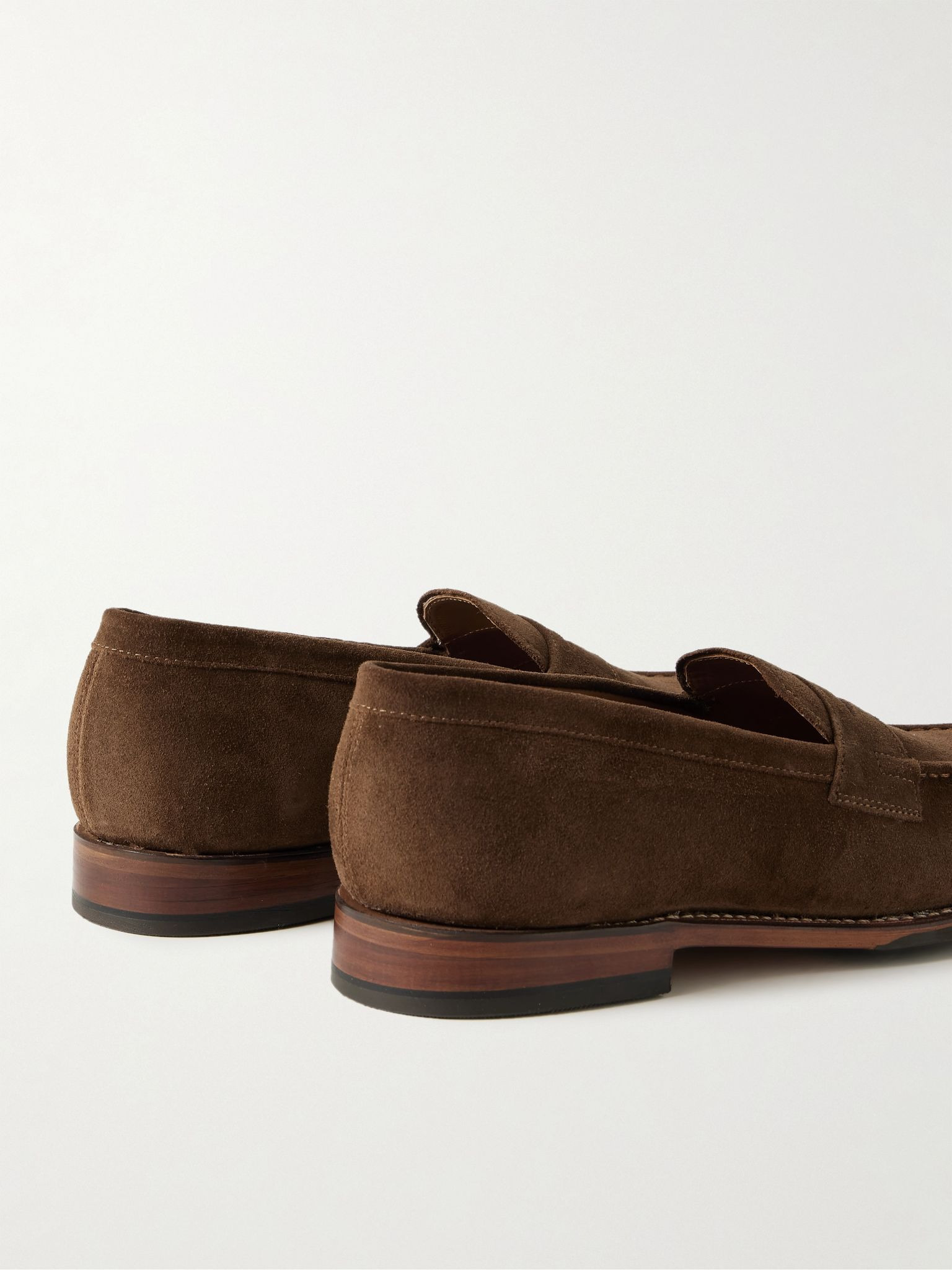 Lloyd Suede Penny Loafers Chocolate - 5