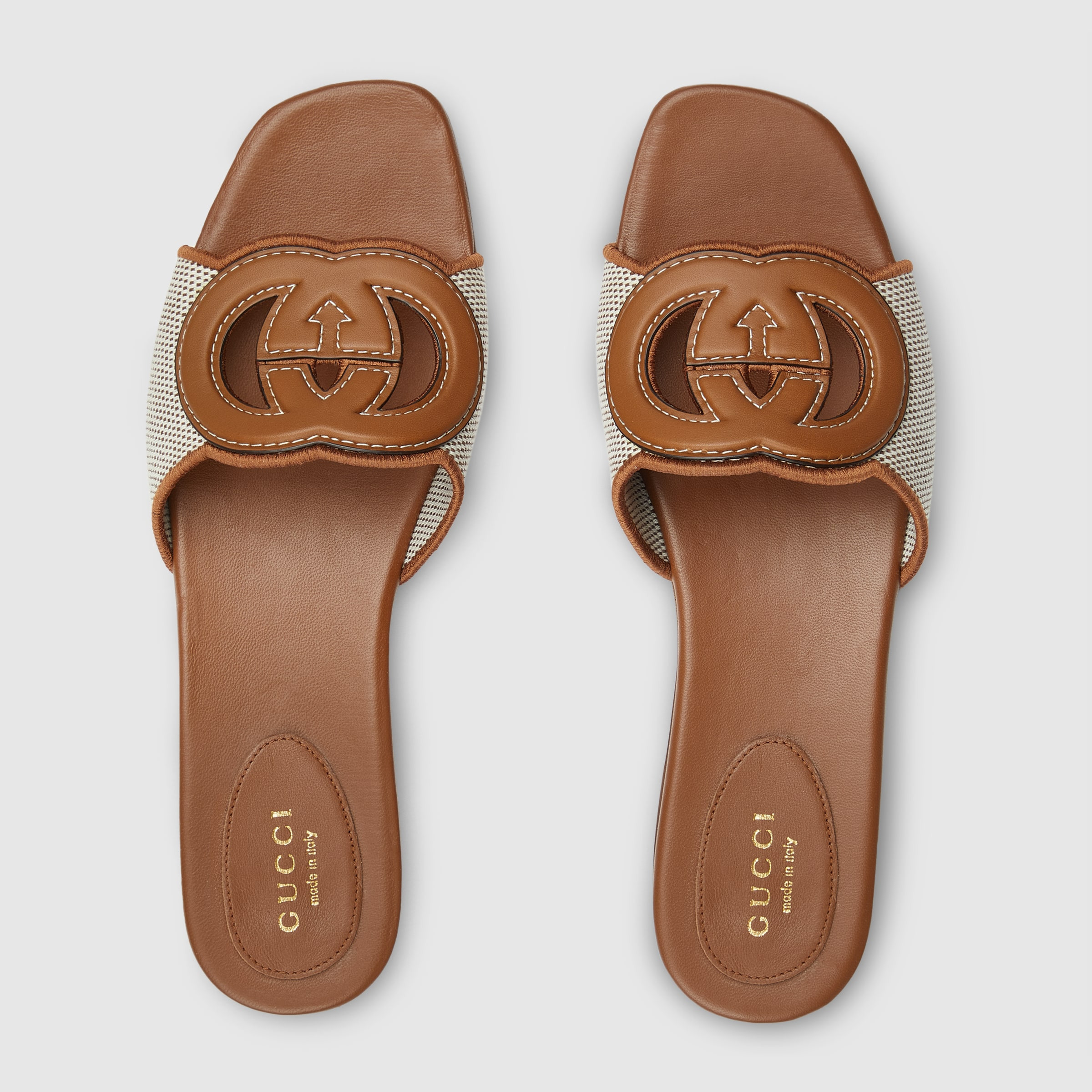 Women's Interlocking G slide sandal - 5
