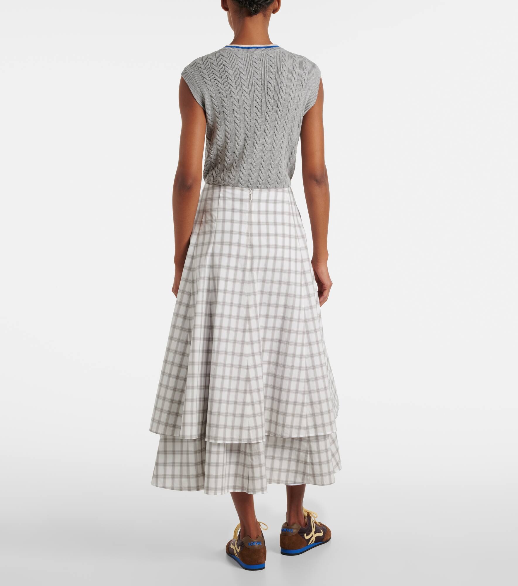 Cotton midi skirt - 3