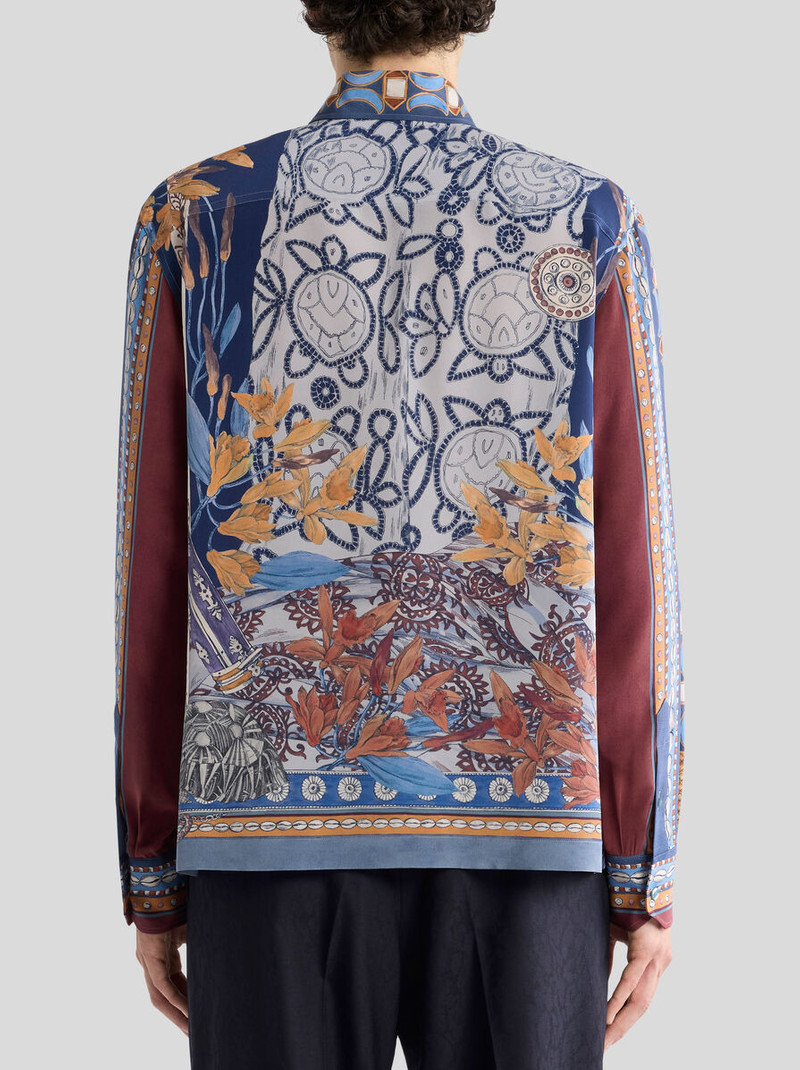SILK SHIRT WITH PLACED LEOPARD PRINT 5