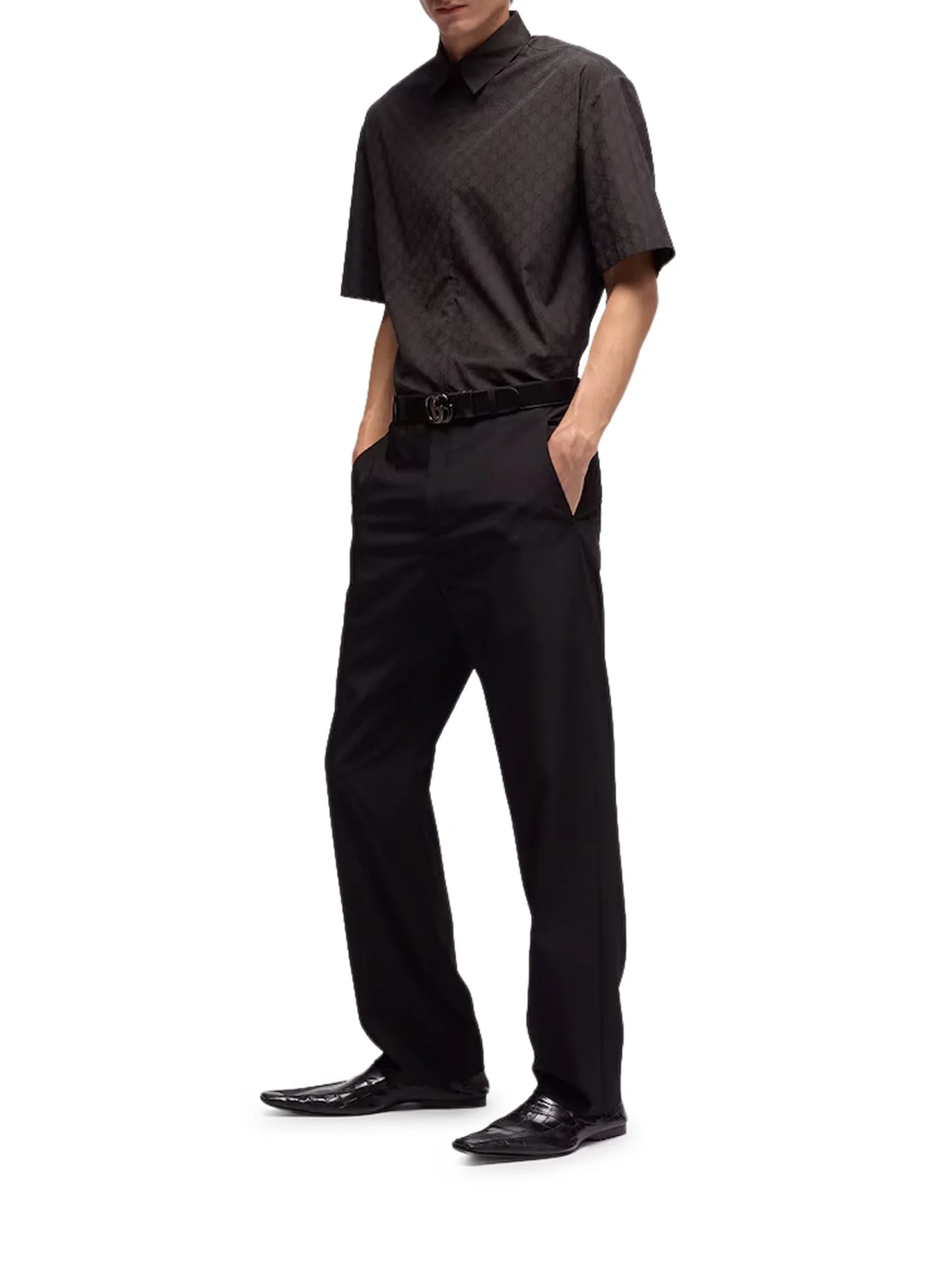 GG COTTON POPLIN ZIP SHIRT - 1