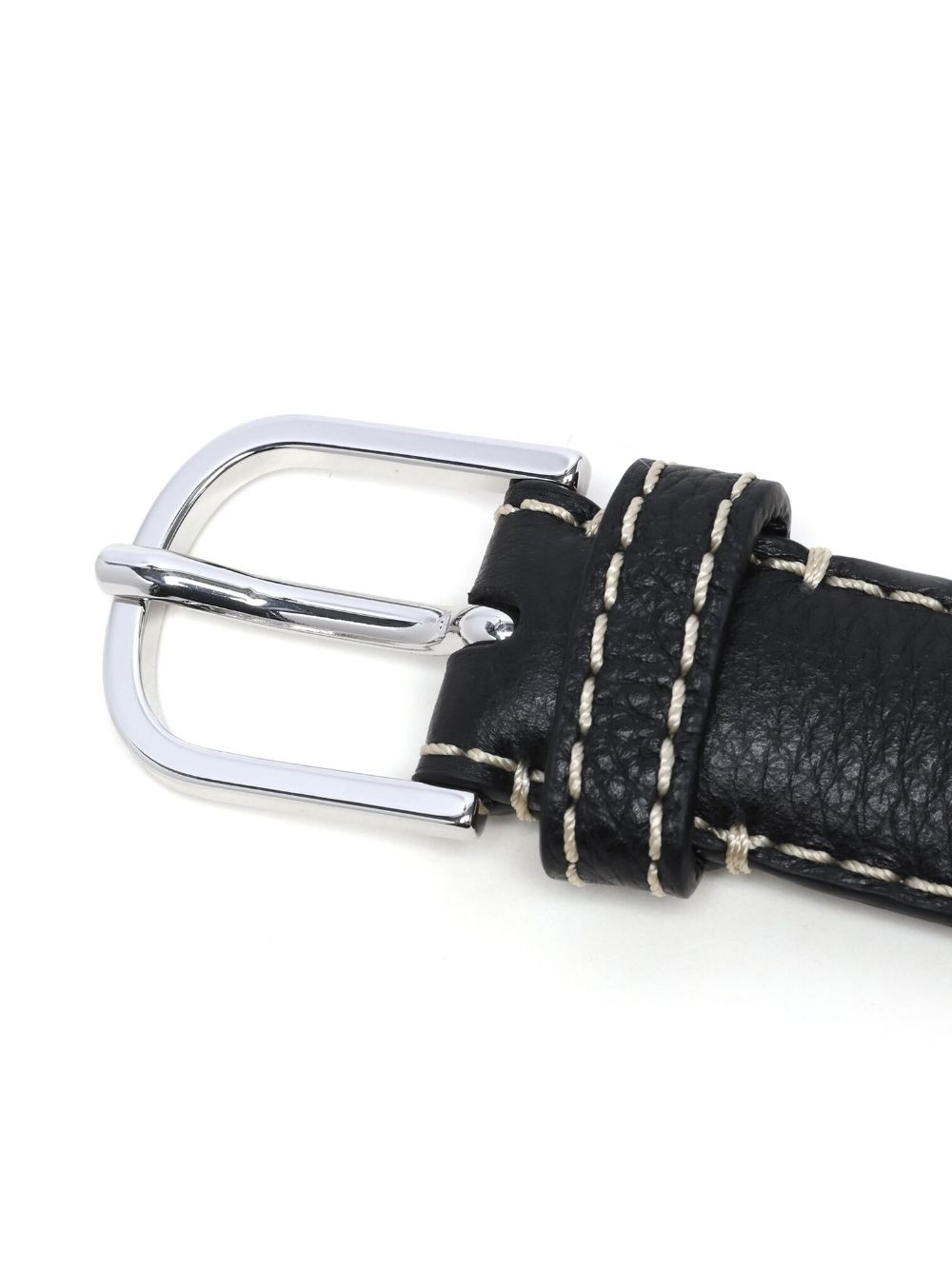 stitch-detail leather belt - 2