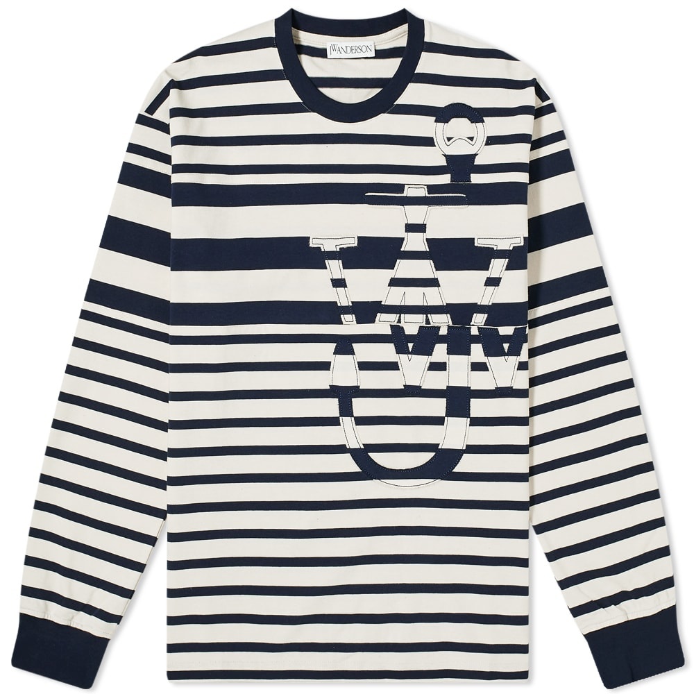 JW Anderson Long Sleeve Deconstructed Anchor Tee - 1