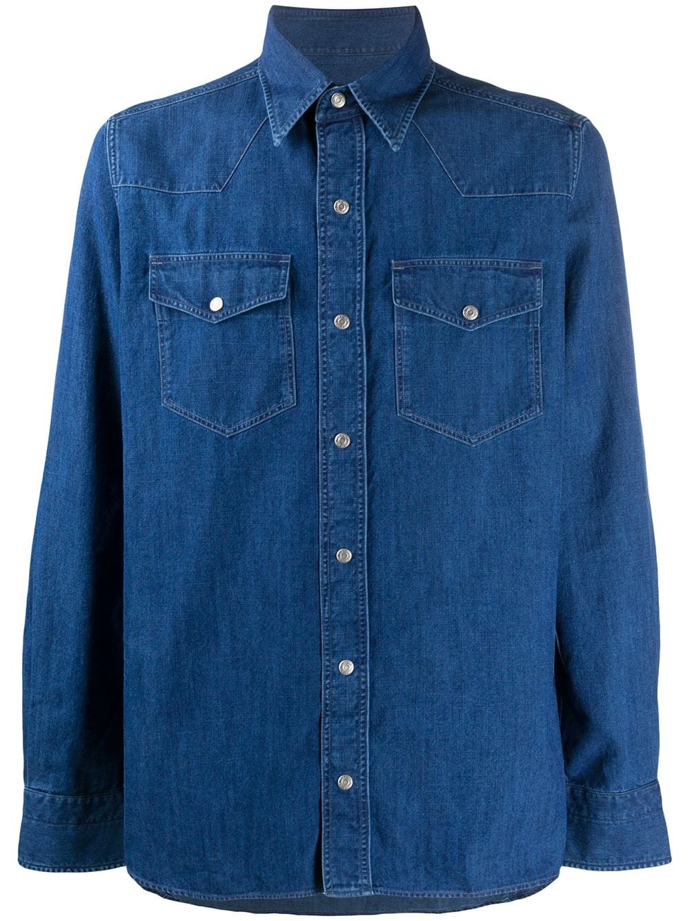 long-sleeve denim shirt - 1