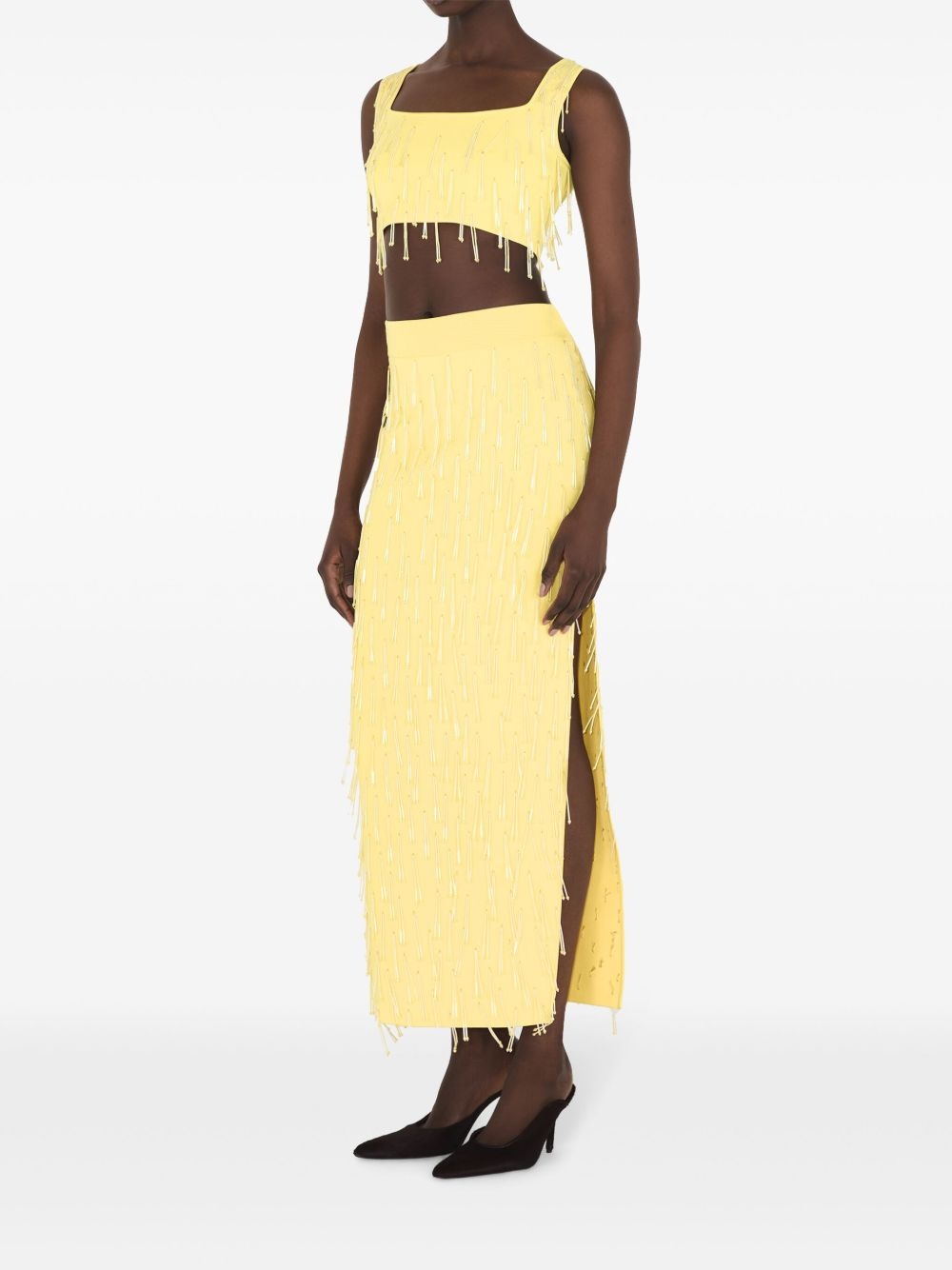 Depois fringed cropped top - 3
