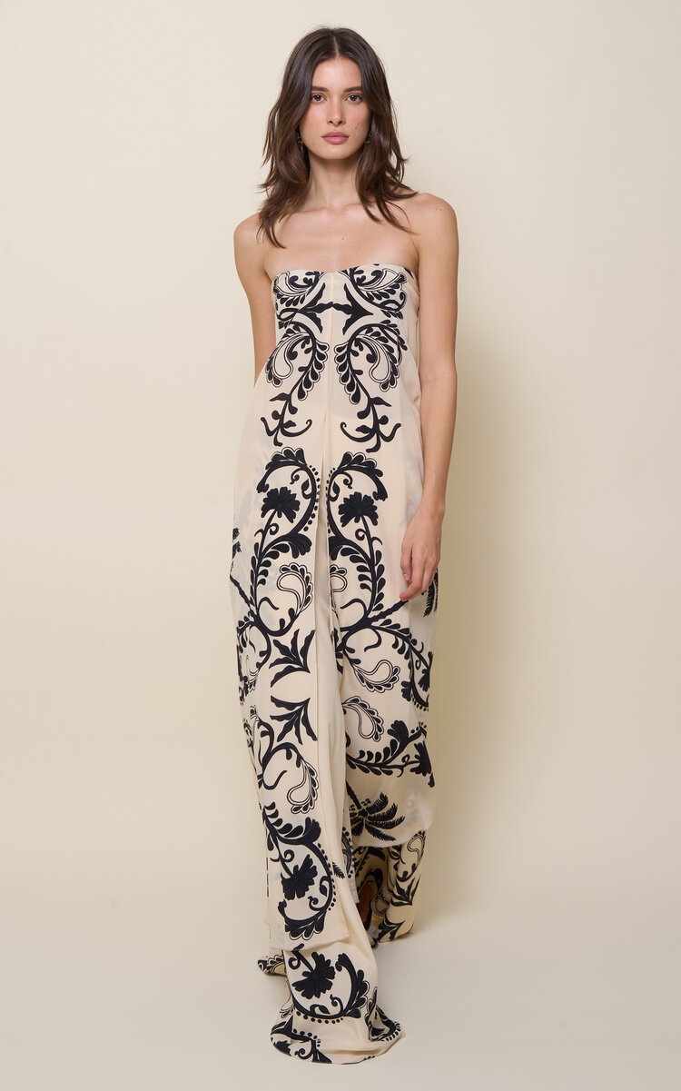 Melodia Strapless Silk Top print - 2