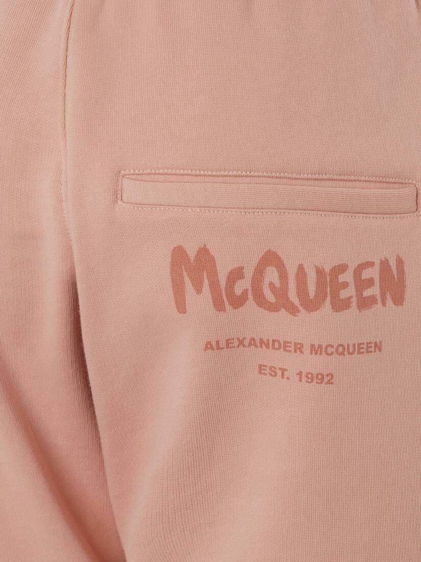 Mcqueen Graffiti Joggers in Rose Pink - 5
