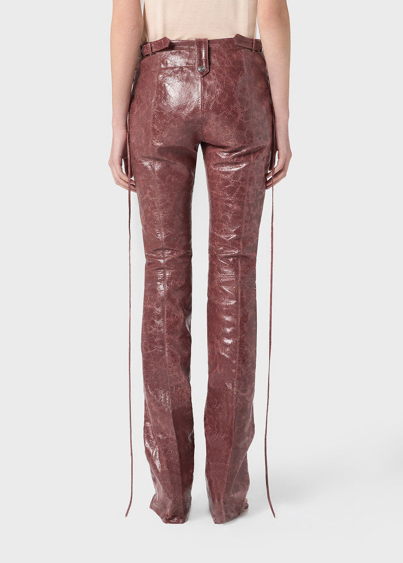 PANTS IN CRACKLE-EFFECT LEATHER 4