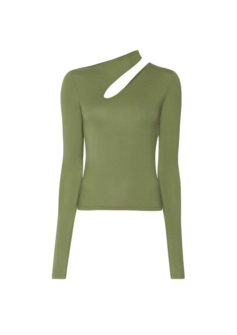 Modal Jersey Asymmetric Slit Tee 1