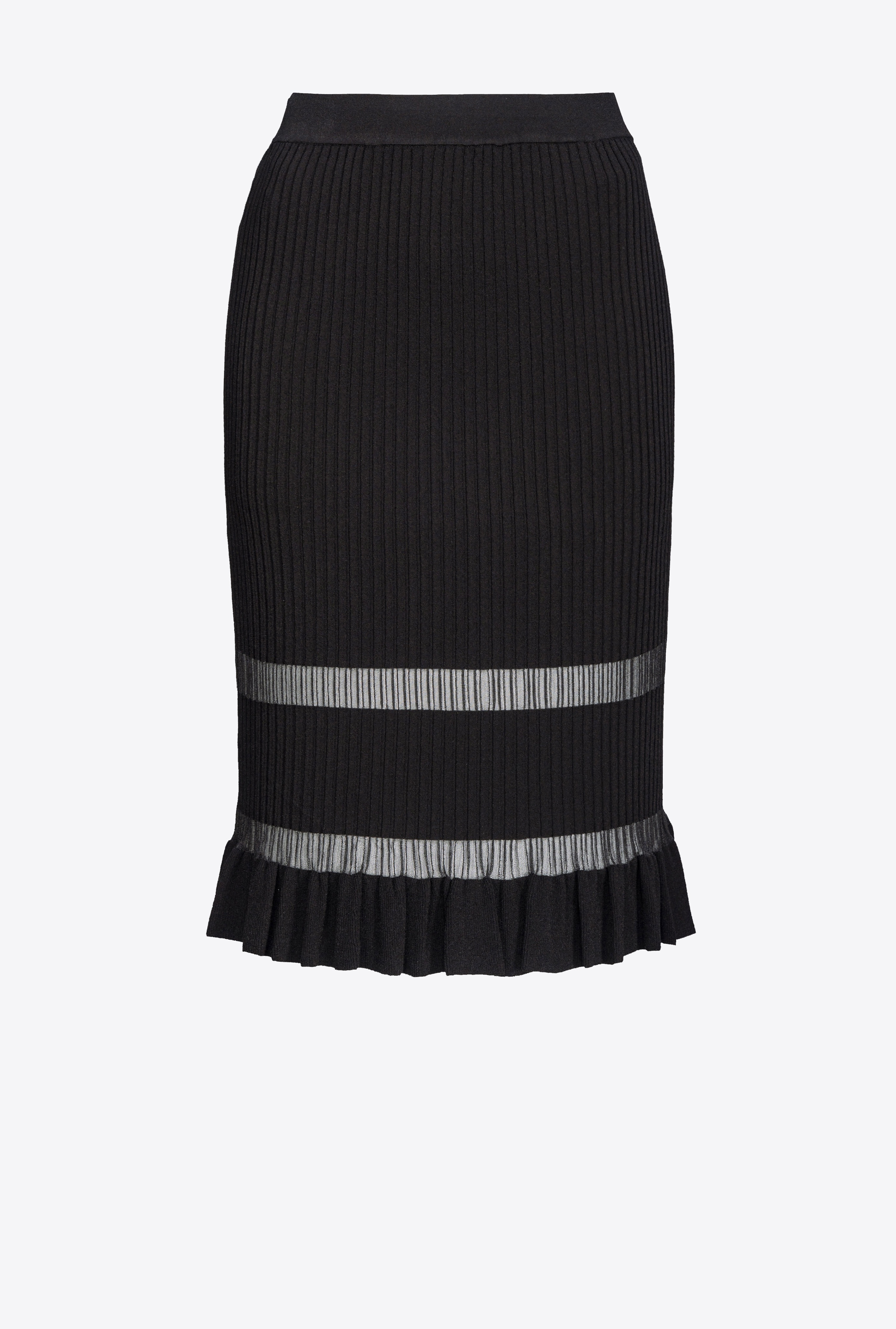 RIBBED MIDI SKIRT - 1