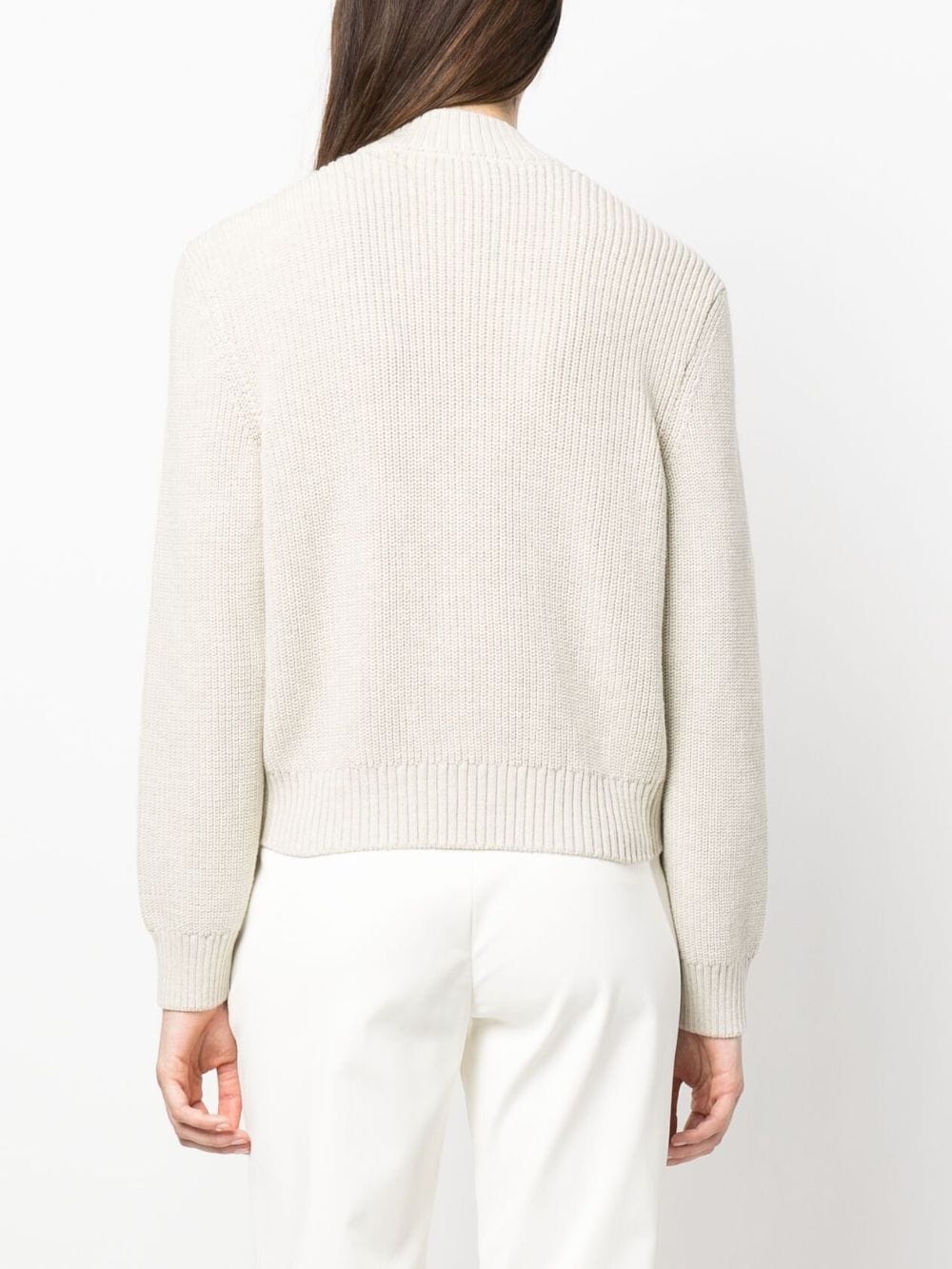 V-neck cotton jumper - 4